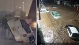 A collage capturing flooding in Nairobi on Friday, March 6, 2026